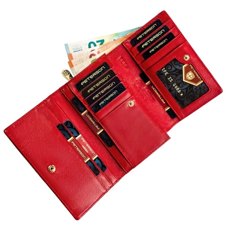 Portfel damski skórzany PETERSON SGN/8478 RED