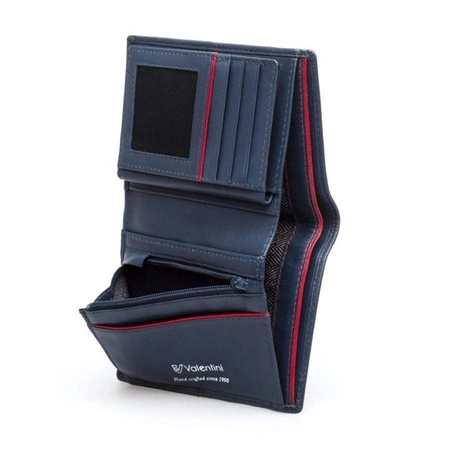 Portfel pionowy męski Valentini Black&Red Diamond 01-154-265