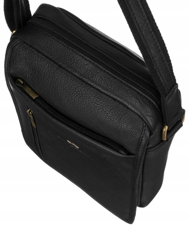 Torba listonoszka męska na ramię skórzana PTN 502-NMD/2946