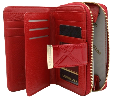 Portfel damski skórzany PETERSON PTN 54033 PLT