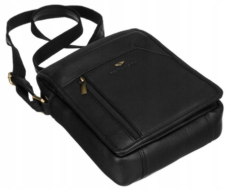 Torba listonoszka męska na ramię skórzana PTN 502-NMD/2946