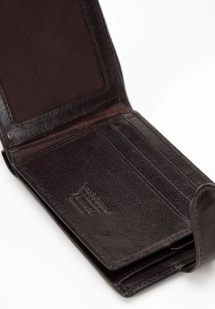 Damski portfel skórzany z przeszyciami 14-1-115