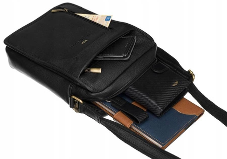 Torba listonoszka męska na ramię skórzana PTN 502-NMD/2946