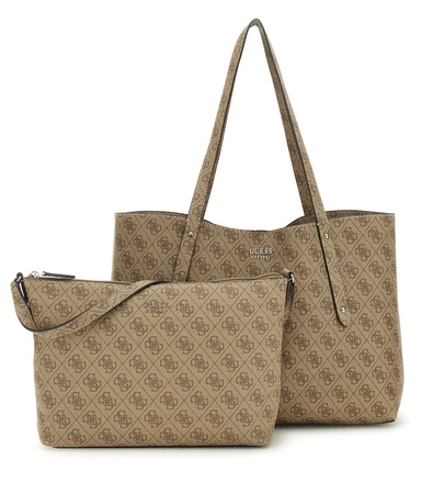Torebka shopper z saszetką GUESS BRENTON HWLG96