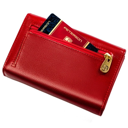 Portfel damski skórzany PETERSON SGN/8478 RED